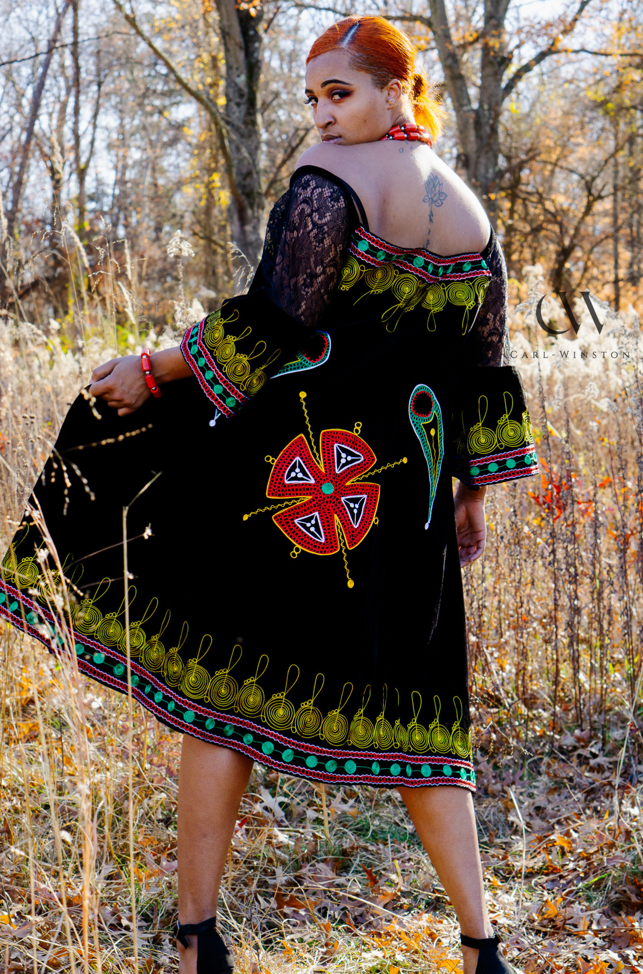 Toghu Floral Mesh Dress