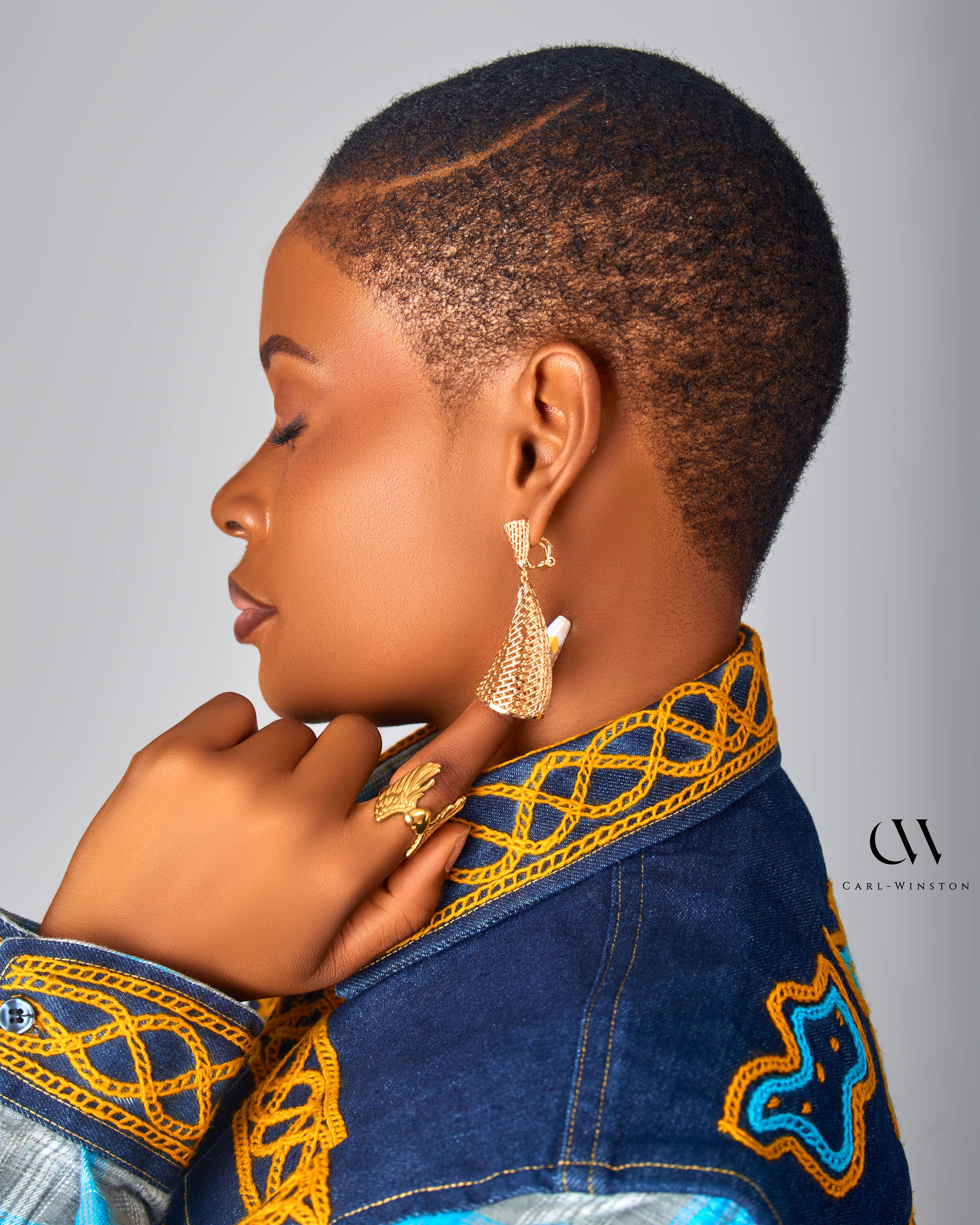 Amani Gold Woven Statement Earrings | Handcrafted African-Inspired Drop Earrings
