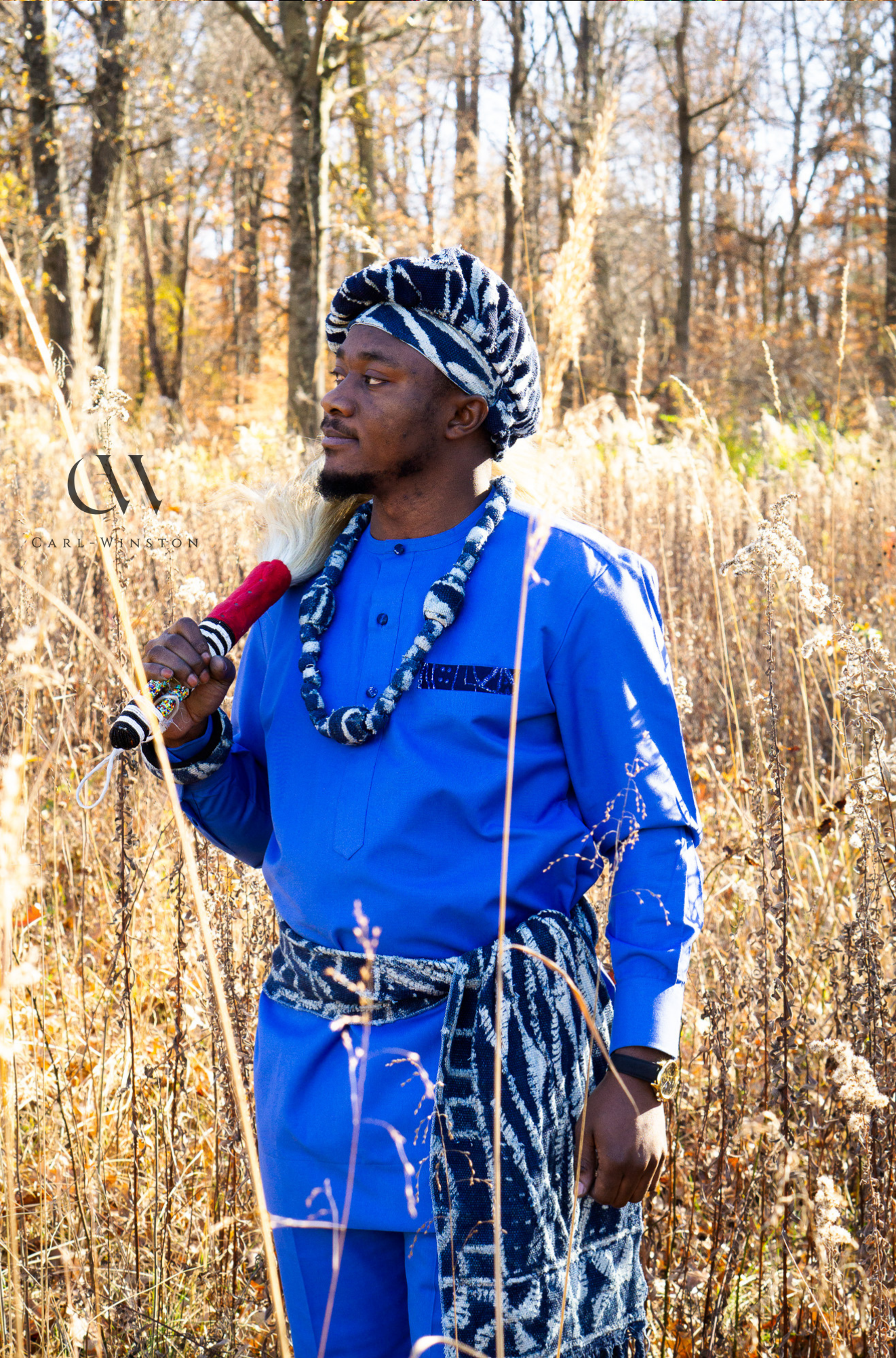 Cameroon Ndop Blue Handcrafted Carl-Winston