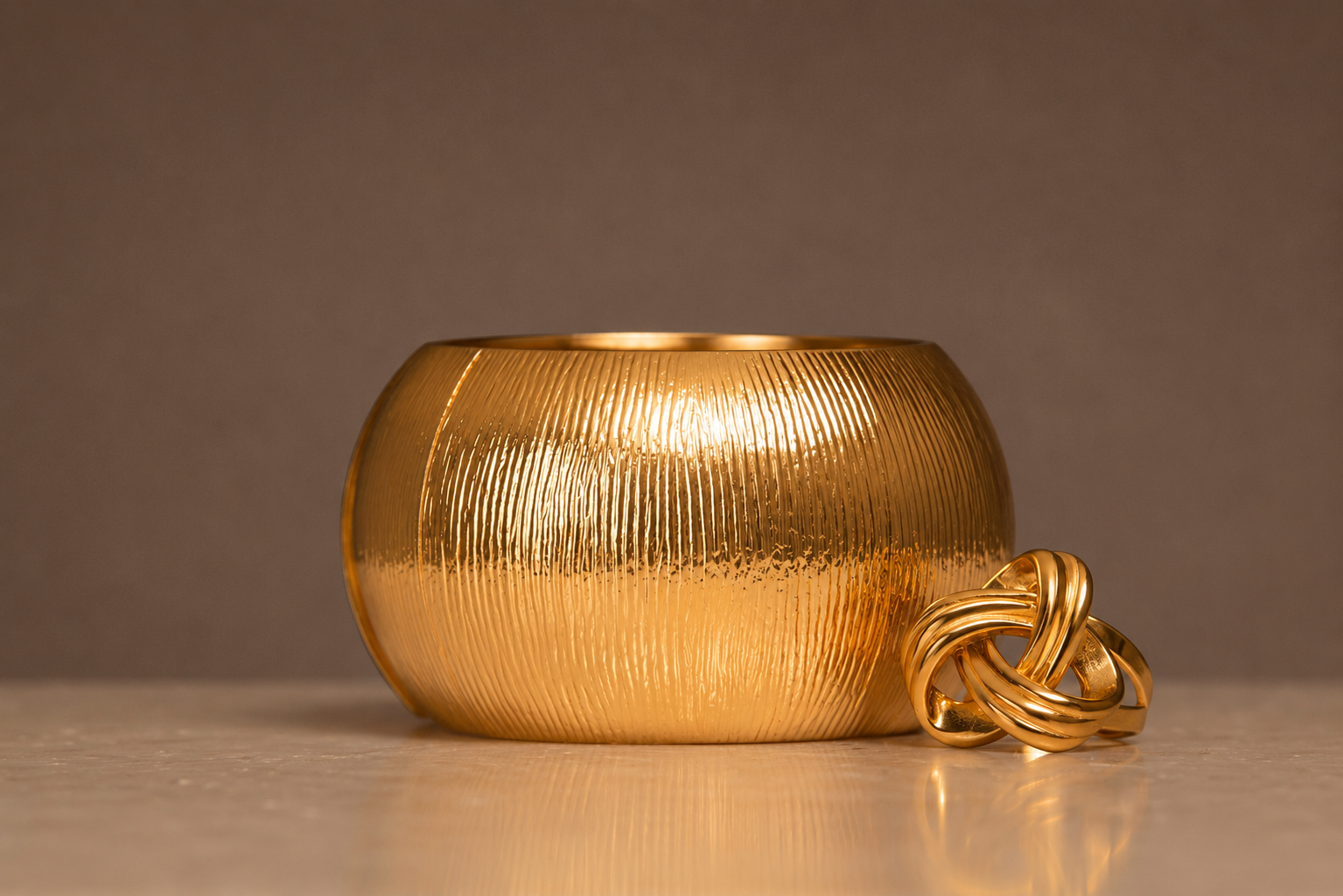 Carl-Winston Aurelia Gold Bracelet & Ring Set