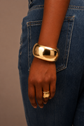 Carl-Winston Sculptural Gold Cuff & Statement Ring Set