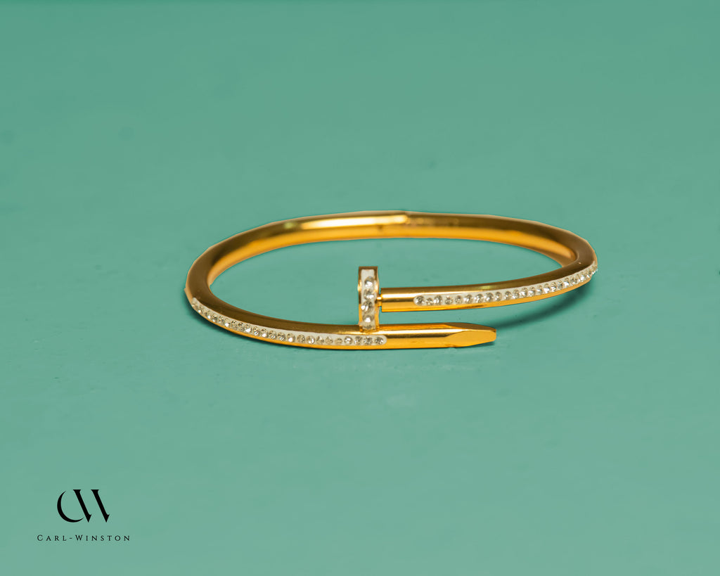 Carl-Winston Golden Nail Crystal Bracelet