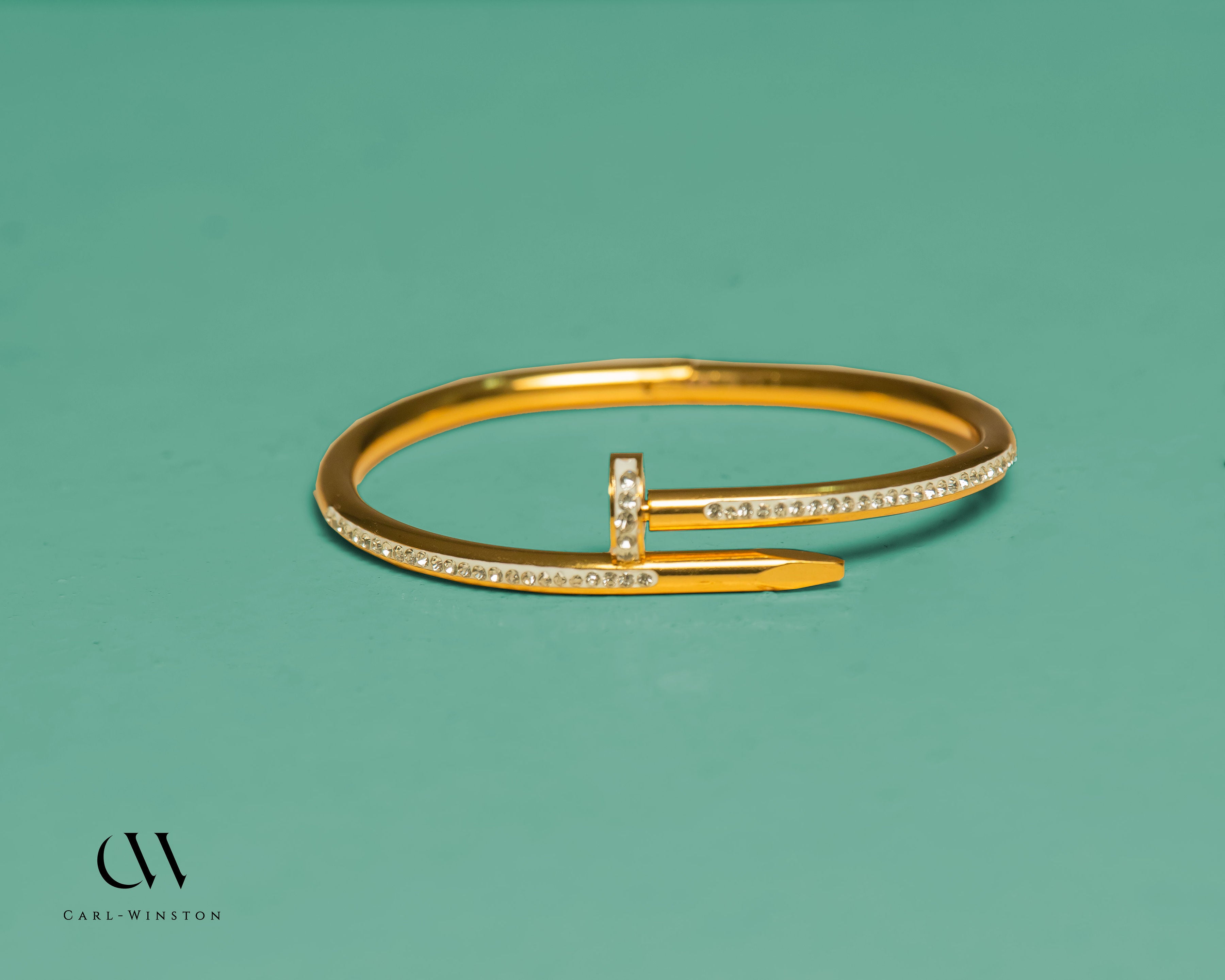 Carl-Winston Golden Nail Crystal Bracelet