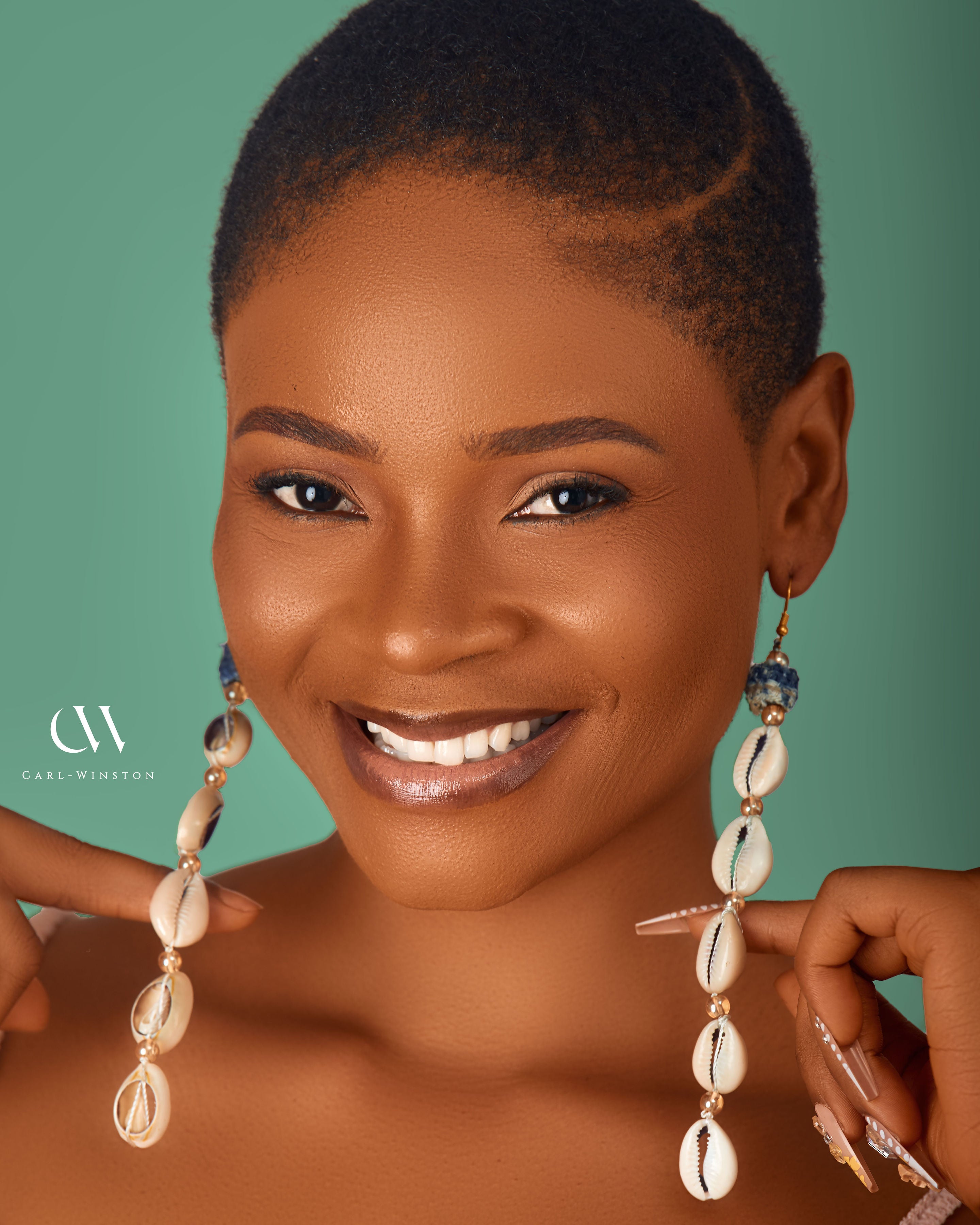 Ndeh Tide Cowrie Earrings