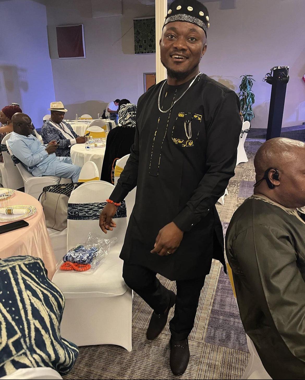 African Black And Gold Kaftan Carl-Winston