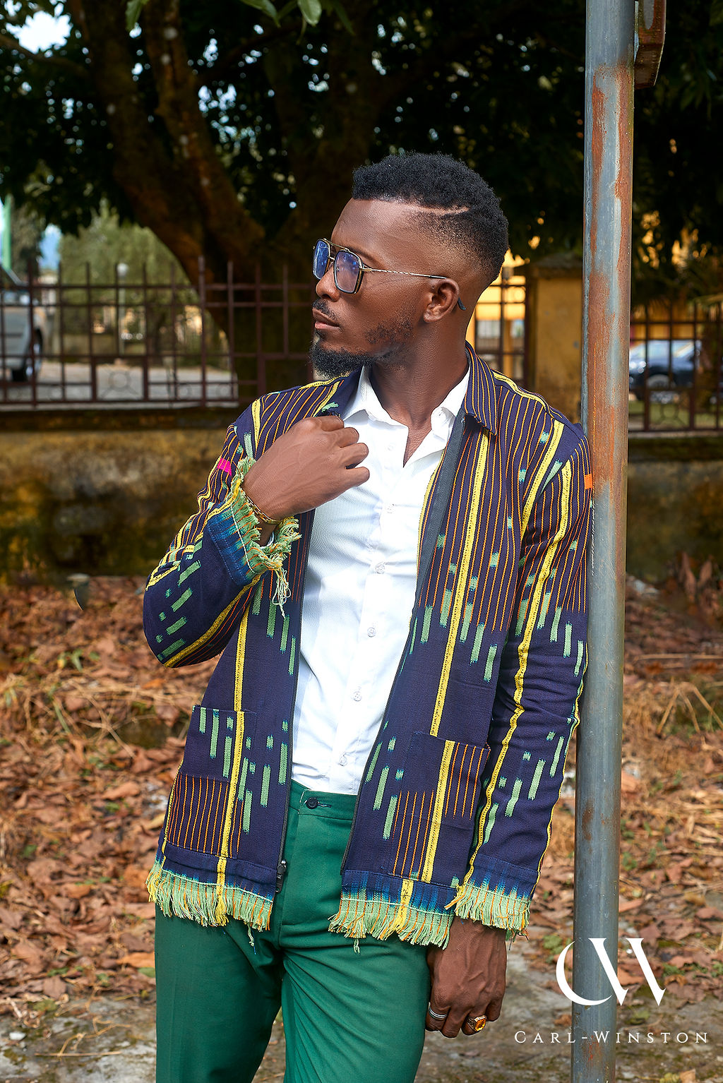 Kente Fringe Statement Jacket