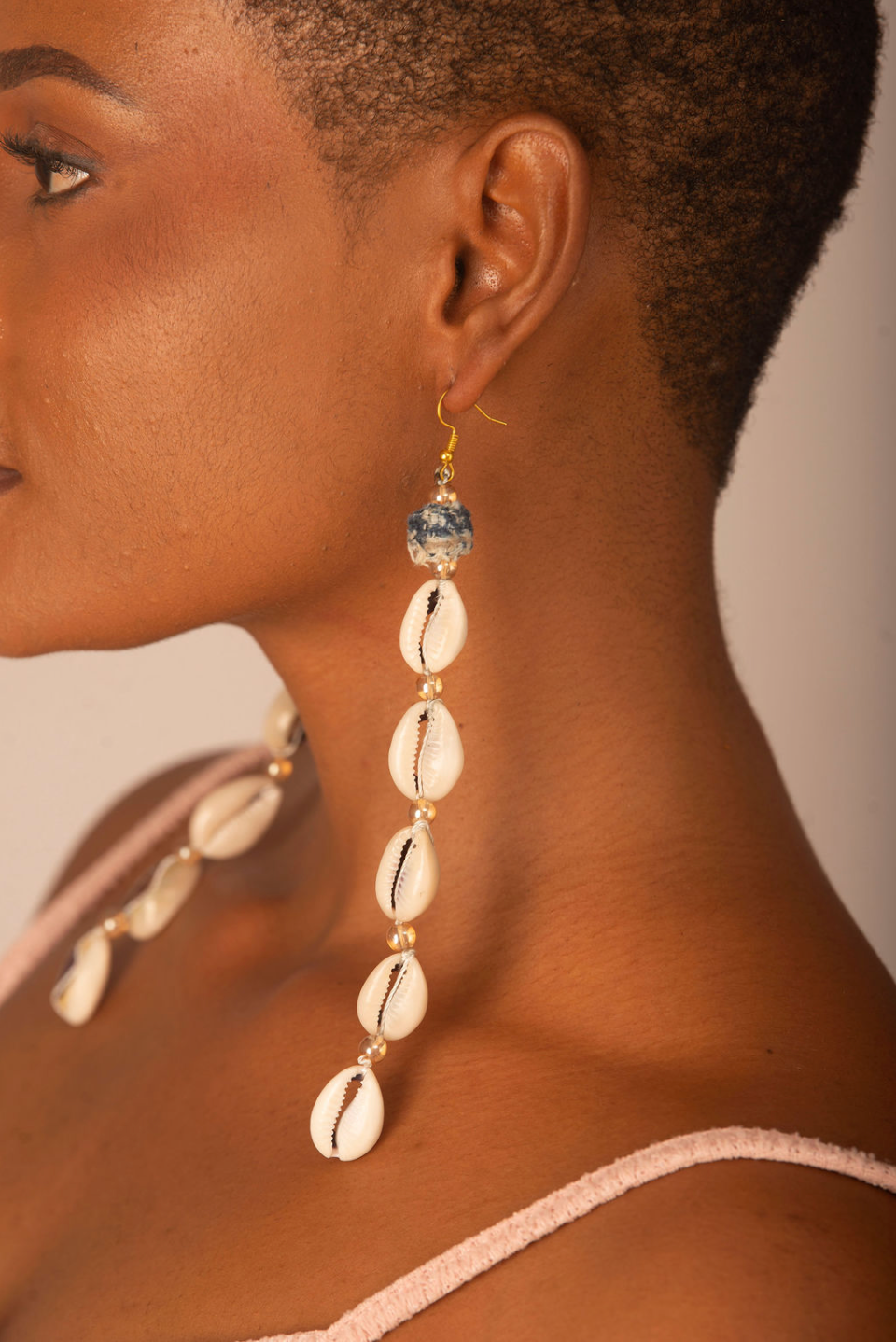 Ndeh Tide Cowrie Earrings