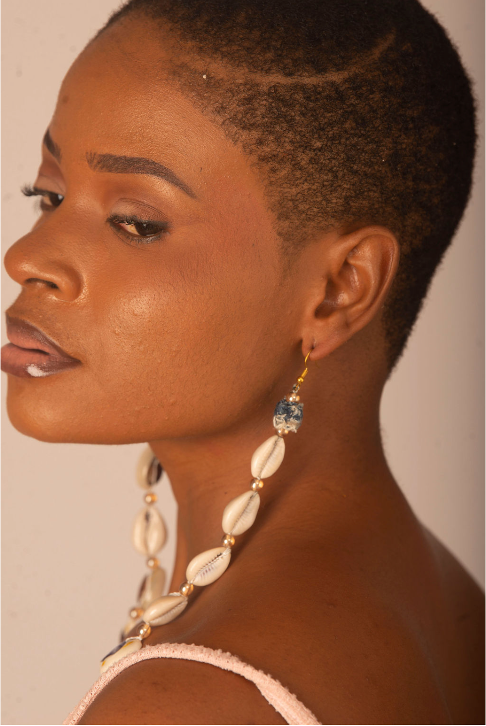 Ndeh Tide Cowrie Earrings