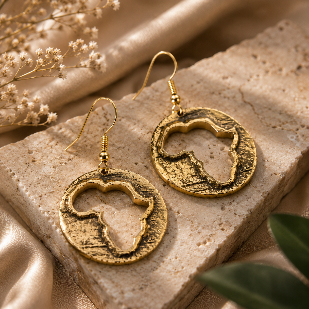 Ubuntu Horizon Brass Earrings