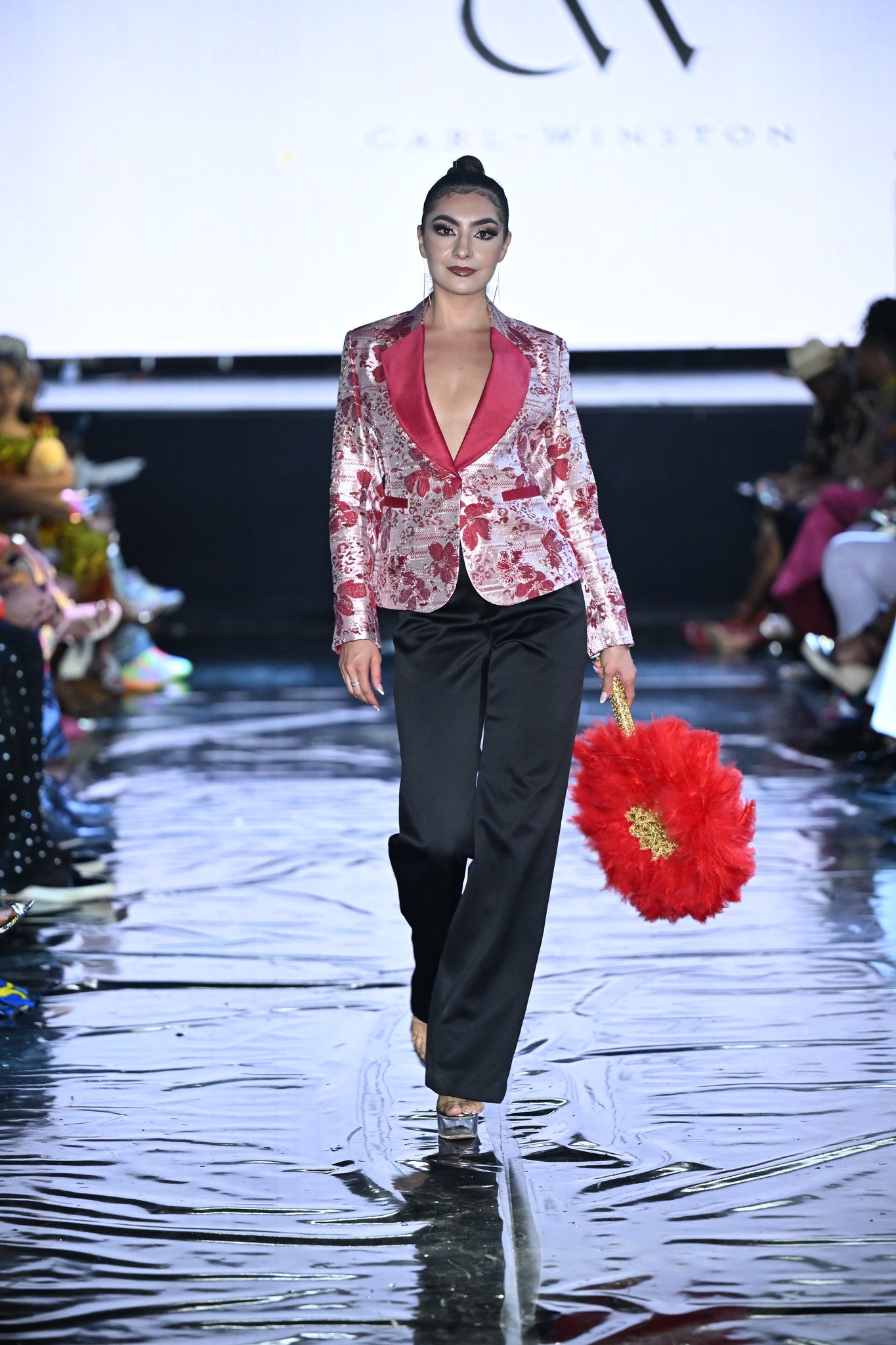 Crimson Bloom Blazer