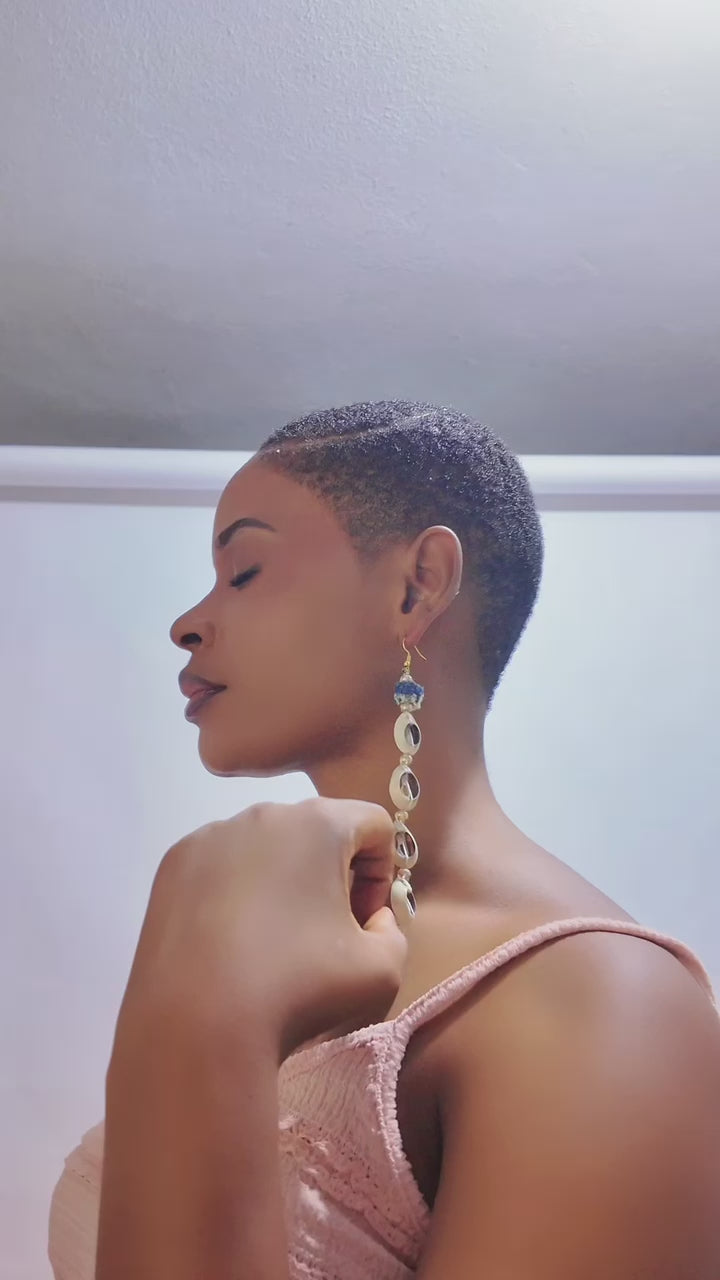 Ndeh Tide Cowrie Earrings