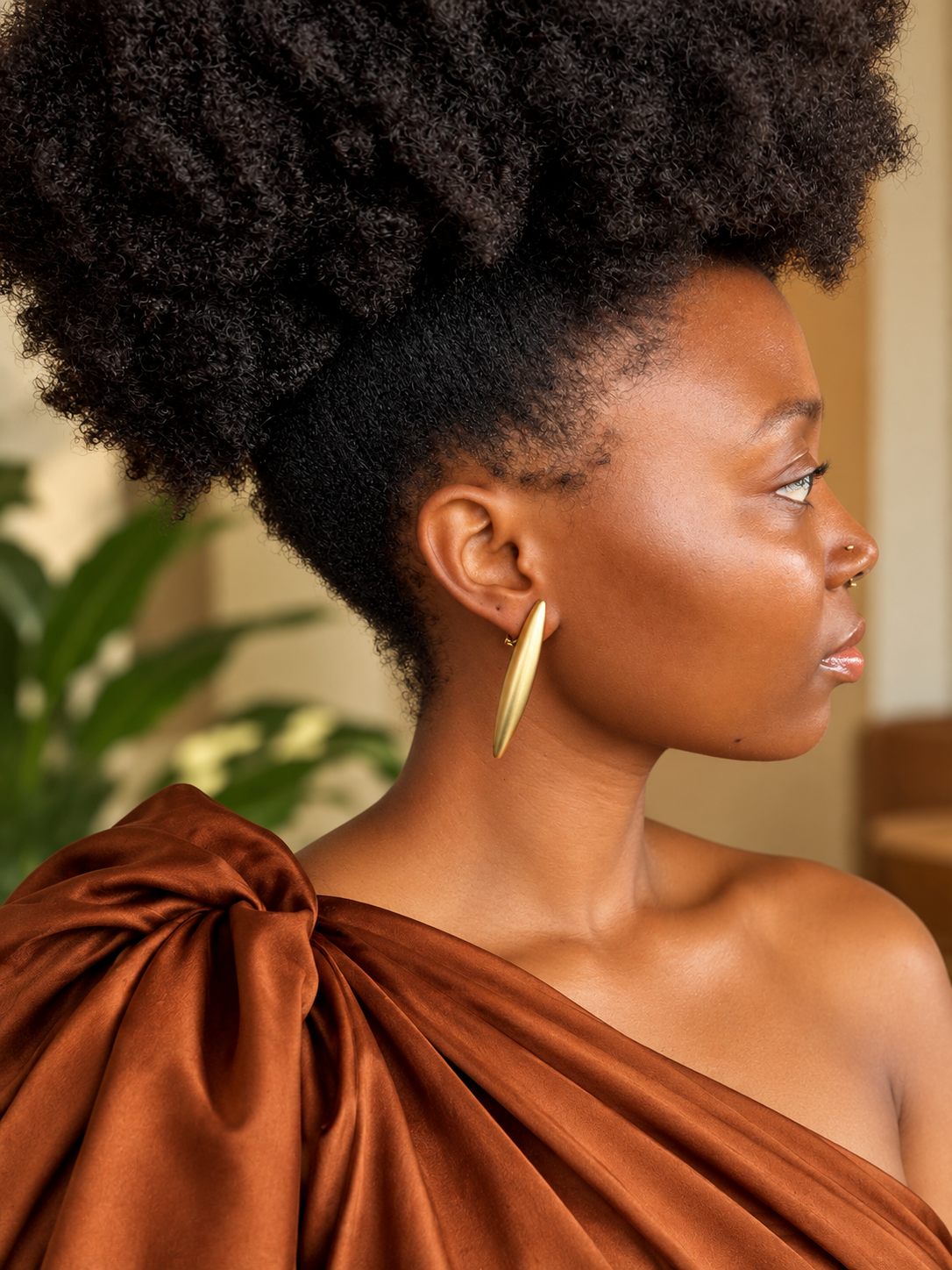 Ndeh Golden Spear Earrings