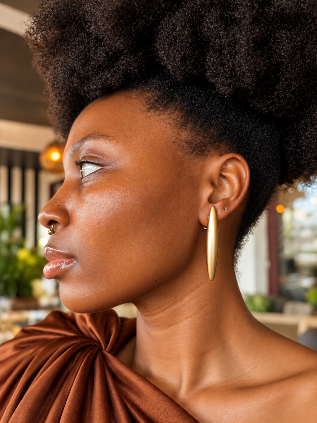 Ndeh Golden Spear Earrings