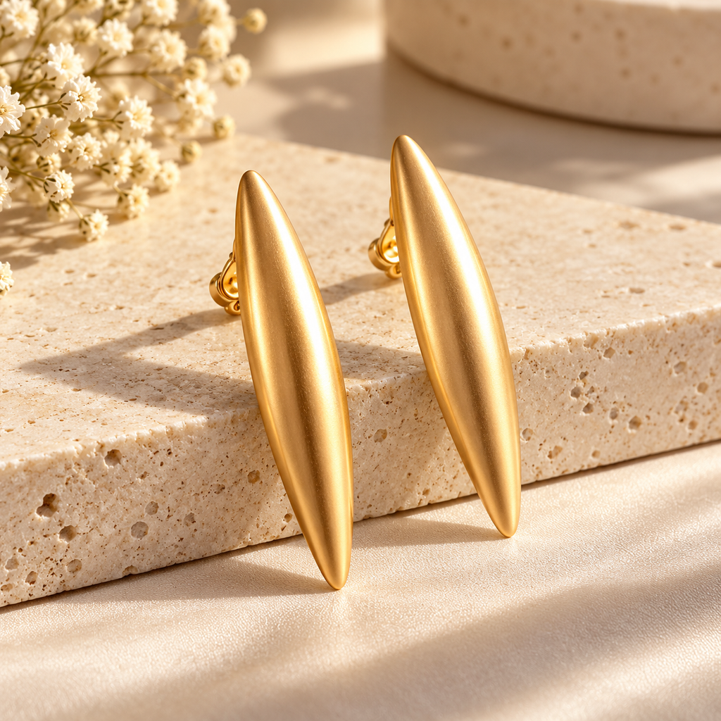 Ndeh Golden Spear Earrings